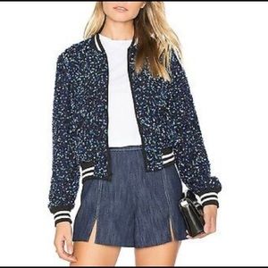 Alice and olivia hand beaded Lonnie jacket size L
